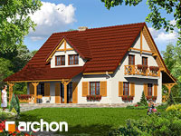 projekt domu - Dom w peoniach [ 173,30 m2 ] 
