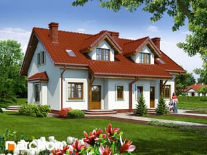 Dom w cyklamenach 2  [ 92,10 m2 ] 