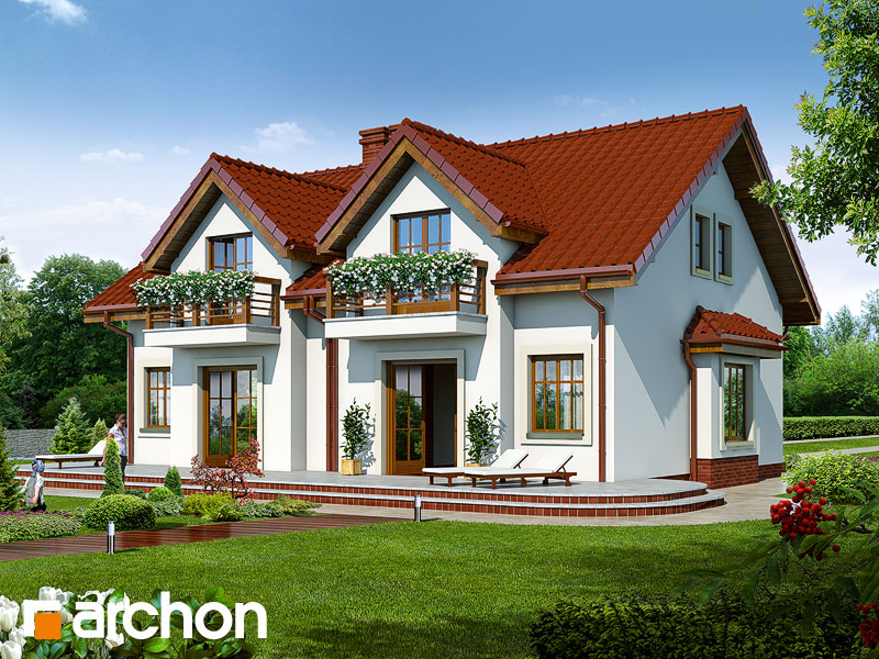 Dom w cyklamenach 2  [ 92,10 m2 ] 