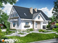 projekt domu - Dom w szafirkach [ 132,60 m2 ] 
