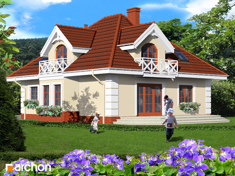 Dom w mimozach  [ 155,90 m2 ] 