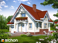 projekt domu - Dom w morelach [ 124,50 m2 ] 