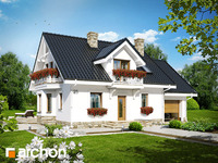 projekt domu - Dom w rododendronach 6 (P) [ 129,26 m2 ] 