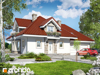 projekt domu - Dom w nektarynkach (G2) [ 153,60 m2 ] 