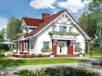 projekt domu - Dom w helikoniach (P) [ 176,20 m2 ] 