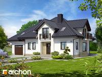 projekt domu - Dom w hiacyntowcach [ 157,20 m2 ] 